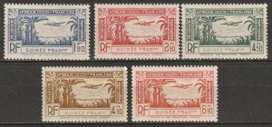 French Guinea 1940 Sc C1-5 air post set MLH*