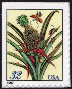 SC#3129 32¢ Merian Botanical Prints Booklet Single (1997) SA
