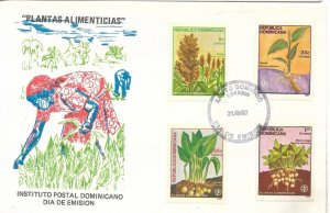 DOMINICAN REPUBLIC DOMINICANA  1997  FLORA FOOD PLANTS FDC FIRST DAY COVER