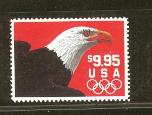 US Scott # 2541 $9.95 1991 Express Mail / Eagle with Olympic Rings MNH