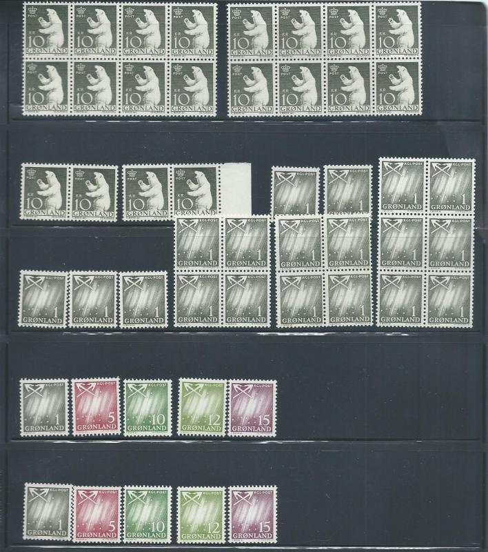 Greenland large MNH wholesale lot, 2018 CV $640.00+