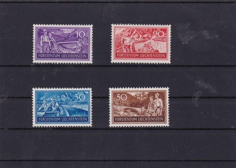 liechtenstein 1937 workers mm stamps  ref 7105