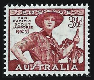 AUSTRALIA Sc#249 PAN PACIFIC BOY SCOUTS JAMBOREE (1952) MNH