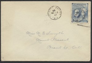 1947 RPO Cover TOR & OTT CPR RPO/ No3 #274 4c AG Bell