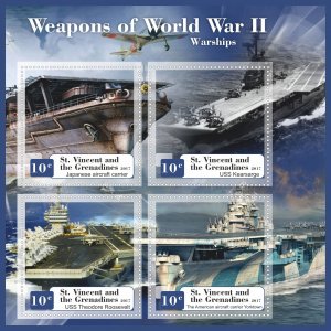 Stamps World War II 1+1 sheets perforated MNH** 2017 year