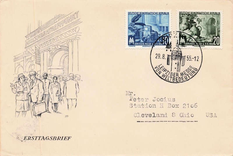 GERMANY  DDR 1955 YEAR SET OF FDC  231//277, B27  NO 271