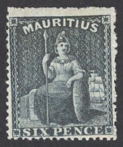 Mauritius Sc# 22 mint no gum 1862 6p Britannia