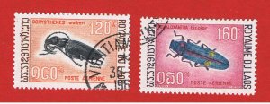 Laos #C54-C55  VF used  Insects  Free S/H