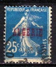 Algeria; 1924: Sc. # 13: Used Single Stamp