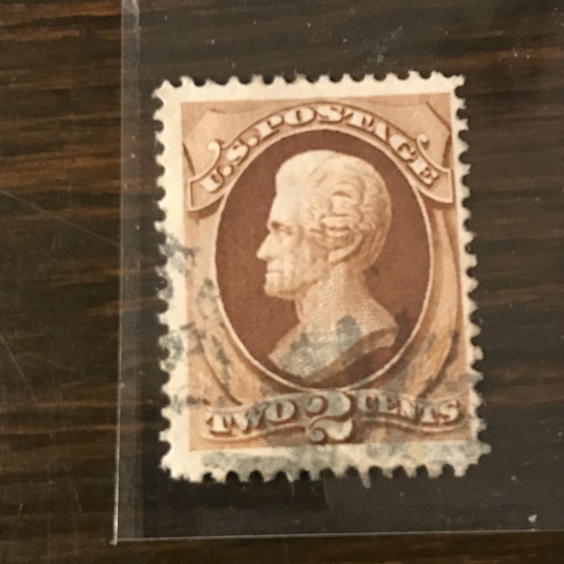 US SCOTT 135 - USED 2¢ Jackson (Faint Grill) (2) - Fine - 2011 SSCV $95.00