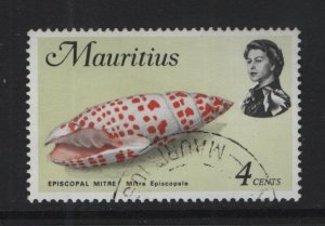 Mauritius  #341  cancelled   1969  marine life  4c