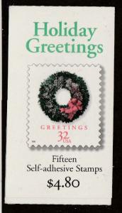 U.S. Scott #3245-3248 BK270 Wreath Stamp - Mint NH Booklet