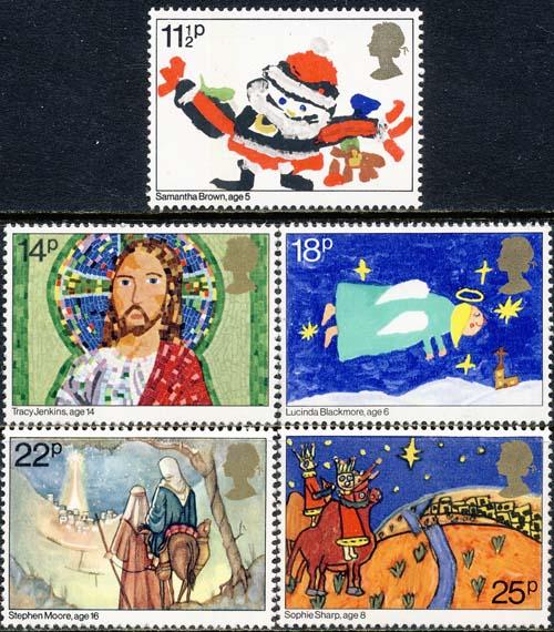 Great Britain 1981 Sc 960-4 Child Art Christmas Stamp MNH