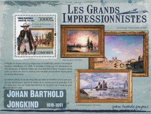 Famous Impressionist Johan Barthold Jongkind Art Sov. Sheet MNH