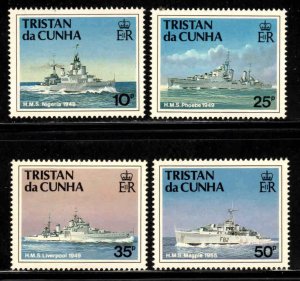 Tristan da Cunha #547-50 ~ Cplt Set of 4 ~ Royal Navy Ships ~ Mint, NH  (1994)