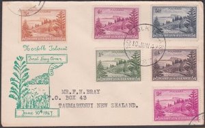 NORFOLK IS 1947 Ball Bay values to 1/- on FDC...............................X192