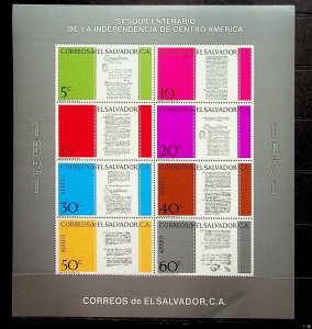 SALVADOR Sc C307a NH SOUVENIR SHEET OF 1971 - INDEPENDENCE - (CT5)