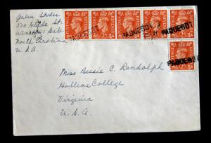 Great Britain Paquebot Cover Sc #238 LE VAVRE FRANCE to USA.