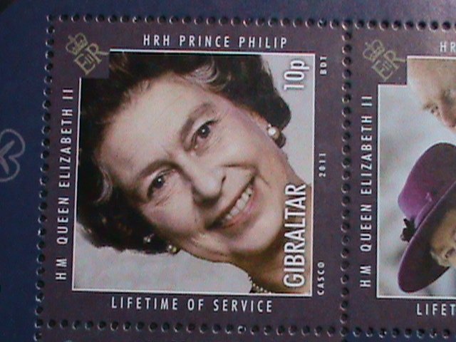 GIBRALTAR-2011-SC#1267-72 -QUEEN ELIZABETH II -MNH S/S-SCV.$24