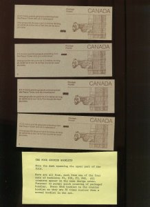 CANADA BK88 SPECIALIST LOT OF 44 BOOKLET PANES WITH BILESKI WRITE UP PAGES LV386