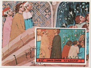 1972 Umm Al Qiwain - Dante Divine Comedy Mini Sheet Imperf, CTO
