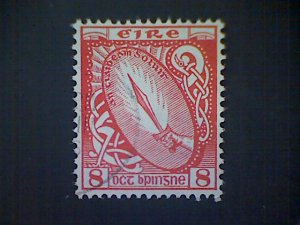 Stamps, Ireland (Éire), Scott #137, used(o), 1949, 8d, Sword, bright red