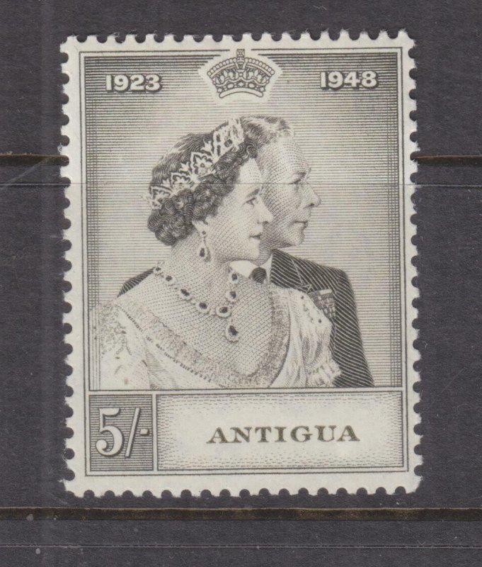 ANTIGUA, 1949 Silver Wedding 5s. mnh., small bend at top right..