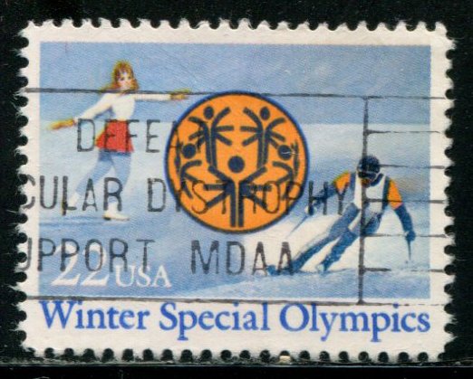 2142 US 22c Winter Special Olympics, used