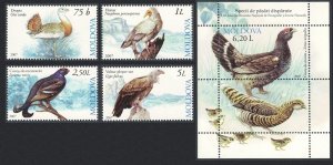 Moldova Grouse Bustard Vulture Capercaillie Birds 4v+MS 2007 MNH SG#582-MS586