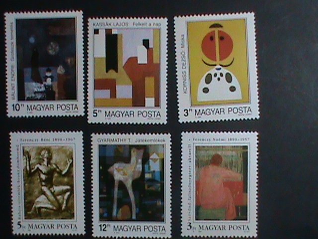 ​HUNGARY STAMP:1989 SC# 3209-12, 3249-50 MODERN ART PAINTING MNH TWO SETS