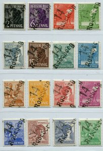 GERMANY SOVIET ZONE HOP BEZIRKSHANDSTEMPEL BEZIRK 14 166-181 II PERFECT MNH 120