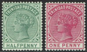 TRINIDAD 1883 QV 1/2D AND 1D