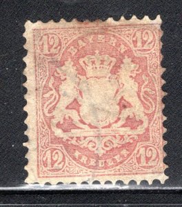 Bavaria #29, wm 92    Used,   F/VF,  CV $4800.00    .....  0530451