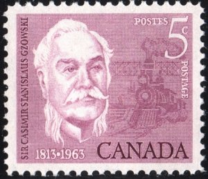 Canada SC#410 5¢ 150th Birth Anniversary of Sir Casimir Gzowski (1963) MNH