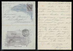 BRAZIL Letter Card Used 200 Reis to Germany c1894