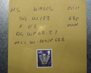 GB Stamps Wales SGW123  2011  68p   MNH  ~~L@@K~~