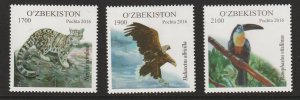 BIRDS- UZBEKISTAN #812-14 MNH