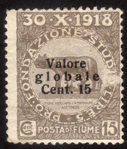 1919, Fiume, 15, MH, Sc 75