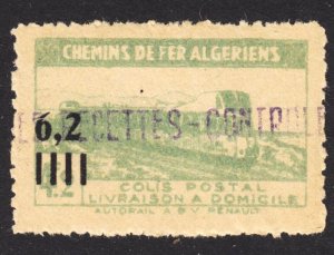 Algeria Railway Parcel Post Home Delivery 6.2F on 4.2F F to VF used.  FREE...