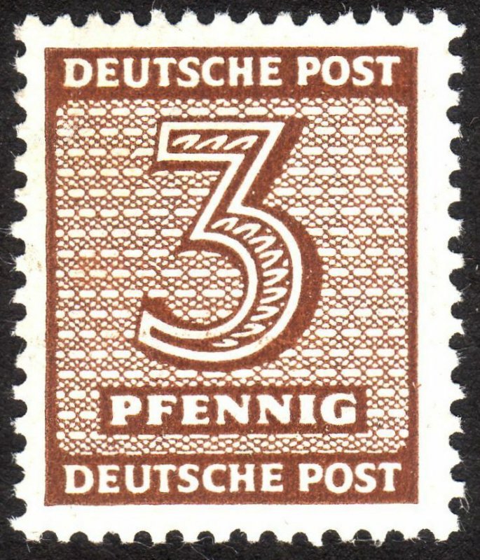 1945, Germany West Saxony 3pfg, MNH, Mi 126