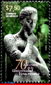 2884 MEXICO 2014 VERACRUZ UNIVERSITY, ART, SCULPTURE, EDUCATION, MNH