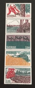 Sweden 1979 #1280-4 Booklet Pane, Scenes, MNH