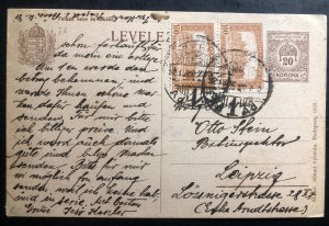 1925 Szeged Hungary Postal Stationery Postcard Cover To Leipzig Germany