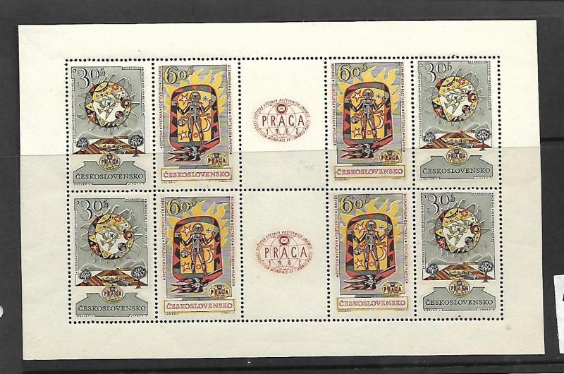 CZECHOSLOVAKIA, 1129A, MNH, MINI.SHEET OF 8, AGRICULTURE