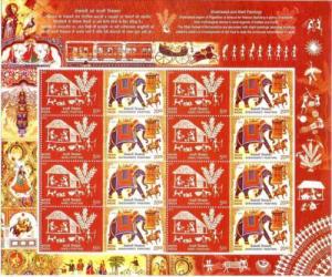 india 2012 Sheetlet Shekhawati & Warli Painting  MNH