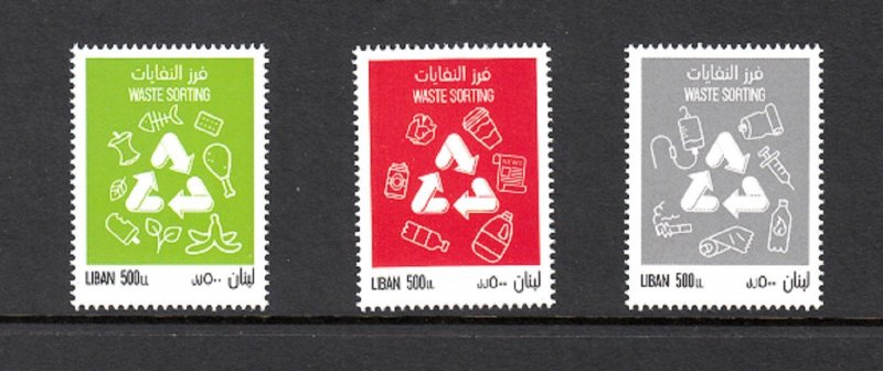 LEBANON-LIBAN MNH SC# 804-806 WASTE SORTING MNH
