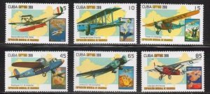 CUBA Sc# 5115-5120  AIRPLANES planes aviation CPL SET of 6  2010  MNH