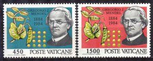 Vatican 1984 Gregor Mendel Plants Mi. 844/5 MNH