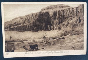 1934 Aswan Egypt RPPC Postcard Cover To Switzerland El Bahari Temple