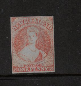 New Zealand #4 (SG #4) Mint Fine - Very Fine Unused (No Gum) Aukland Printing